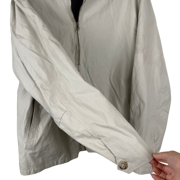 Men's GAP Vintage-Style Golf Dad Harrington Jacket '80s Bomber Stone/Khaki - XL - Picture 7 of 11